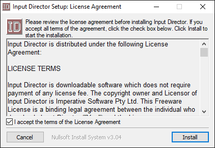 Istallazione Input Director